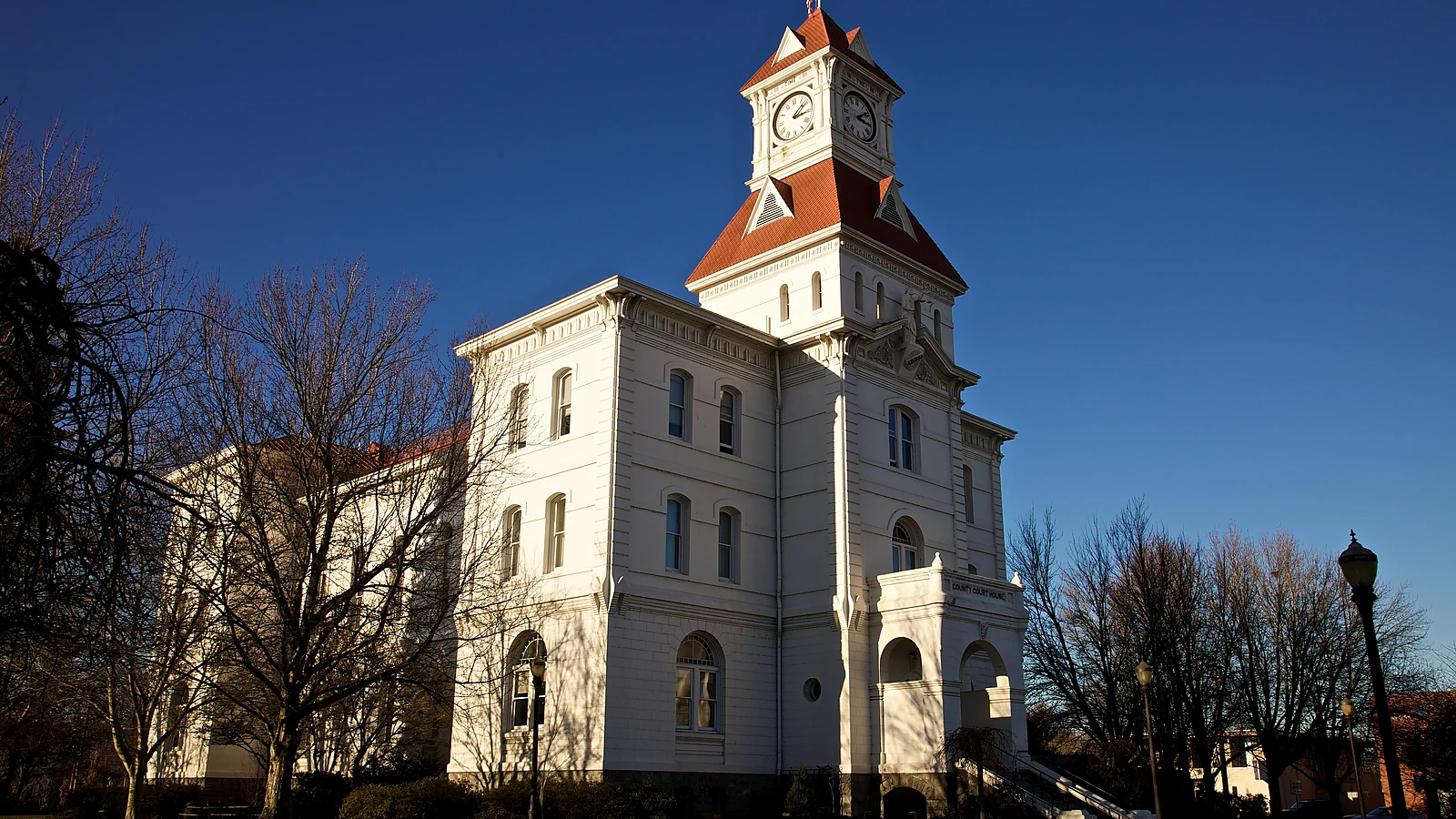 Video Production Ads & Content in Corvallis Oregon Benton County Courthouse and clock tower in Corvallis, Oregon
